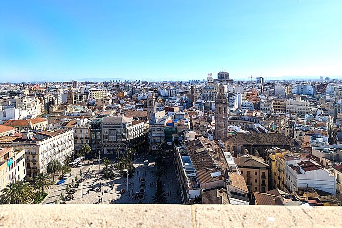 Aussicht auf Valencia vom Glockenturm